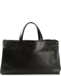 Grand sac en cuir noir Jil Sander