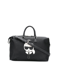 Grand sac en cuir noir Karl Lagerfeld