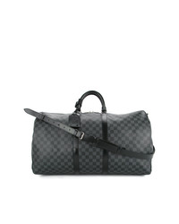 Grand sac en cuir noir Louis Vuitton Vintage