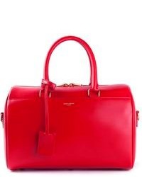 Grand sac en cuir rouge Saint Laurent