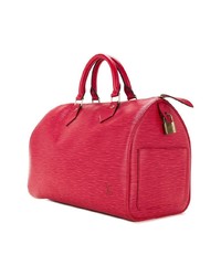 Grand sac en cuir rouge Louis Vuitton Vintage