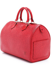 Grand sac en cuir rouge Louis Vuitton