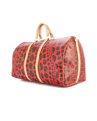 Grand sac en cuir rouge Louis Vuitton Vintage