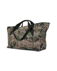 Grand sac en toile camouflage olive Valentino