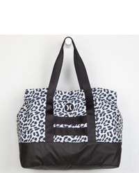 Grand sac en toile imprimé léopard