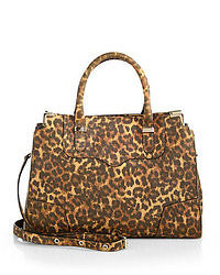Grand sac imprimé léopard marron