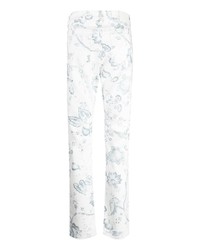 Jean à fleurs blanc Erdem