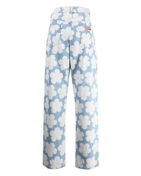 Jean à fleurs bleu clair Kenzo