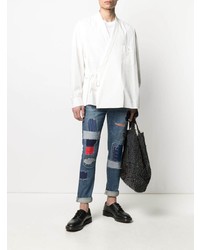 Jean à patchwork bleu marine Junya Watanabe MAN