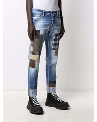 Jean à patchwork bleu DSQUARED2