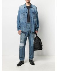 Jean à patchwork bleu Junya Watanabe MAN