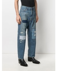 Jean à patchwork bleu Junya Watanabe MAN