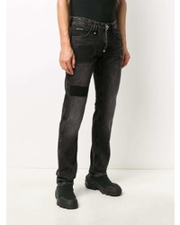 Jean à patchwork gris foncé Philipp Plein