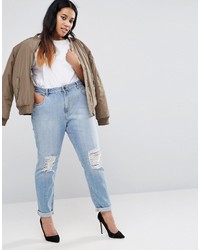 Jean boyfriend bleu clair Asos