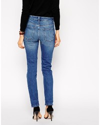 Jean boyfriend déchiré bleu Asos