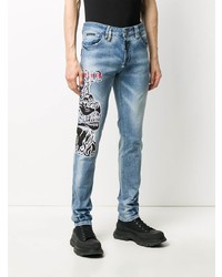 Jean brodé bleu clair Philipp Plein