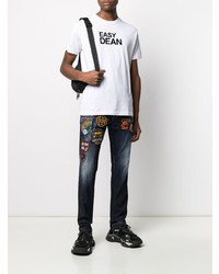 Jean brodé bleu marine DSQUARED2