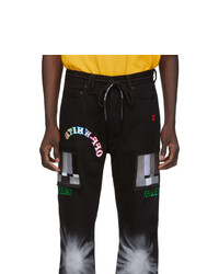 Jean brodé noir Off-White