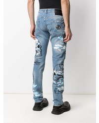 Jean déchiré bleu clair Philipp Plein