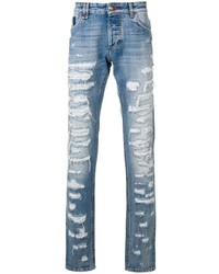 Jean déchiré bleu clair Philipp Plein