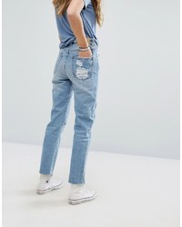 Jean déchiré bleu clair Pull&Bear