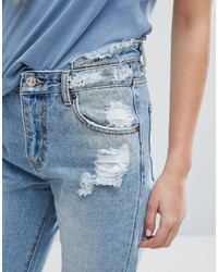 Jean déchiré bleu clair Pull&Bear