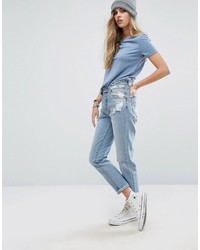 Jean déchiré bleu clair Pull&Bear