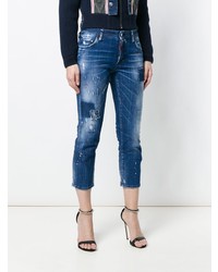 Jean déchiré bleu marine Dsquared2