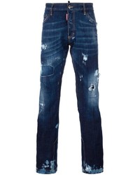 Jean déchiré bleu marine DSQUARED2