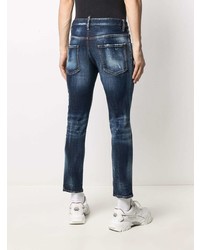 Jean déchiré bleu marine DSQUARED2