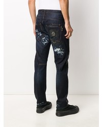 Jean déchiré bleu marine Philipp Plein