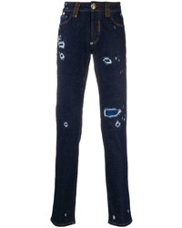 Jean déchiré bleu marine Philipp Plein