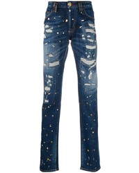 Jean déchiré bleu marine Philipp Plein