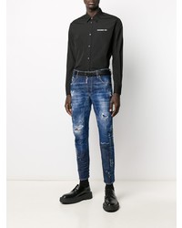 Jean déchiré bleu marine DSQUARED2