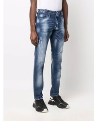 Jean déchiré bleu marine Philipp Plein