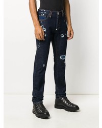 Jean déchiré bleu marine Philipp Plein