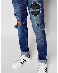 Jean déchiré bleu Asos