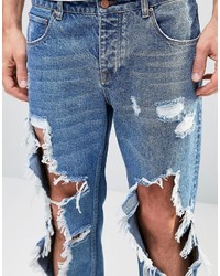 Jean déchiré bleu Asos