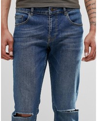 Jean déchiré bleu Asos