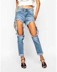 Jean déchiré bleu Asos