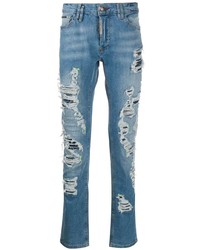 Jean déchiré bleu Philipp Plein