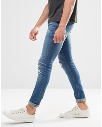 Jean déchiré bleu Pull&Bear