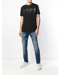 Jean déchiré bleu Philipp Plein