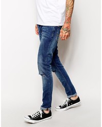 Jean déchiré bleu Asos