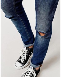 Jean déchiré bleu Asos