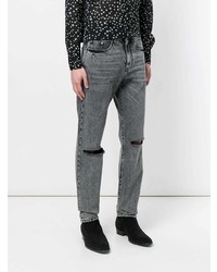 Jean déchiré gris foncé Saint Laurent