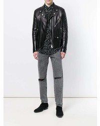 Jean déchiré gris foncé Saint Laurent