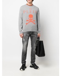 Jean déchiré gris Philipp Plein