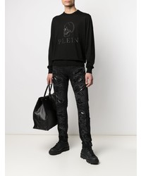 Jean déchiré noir Philipp Plein