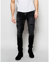 Jean déchiré noir Nudie Jeans